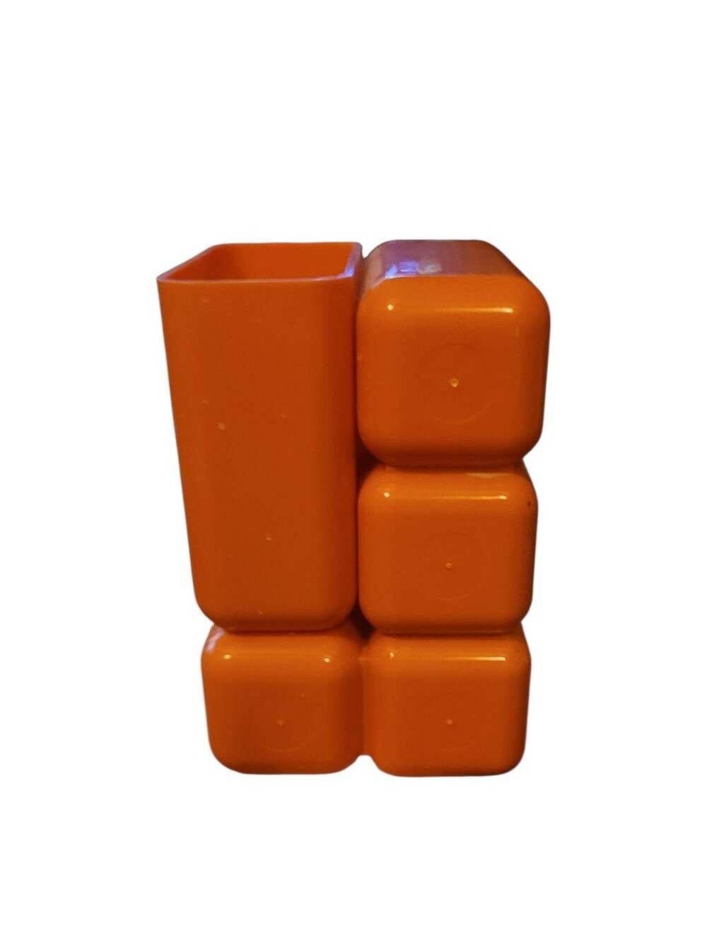 Orange Modular Desk Organizer with Cream Drawers - Picture 3 of 5